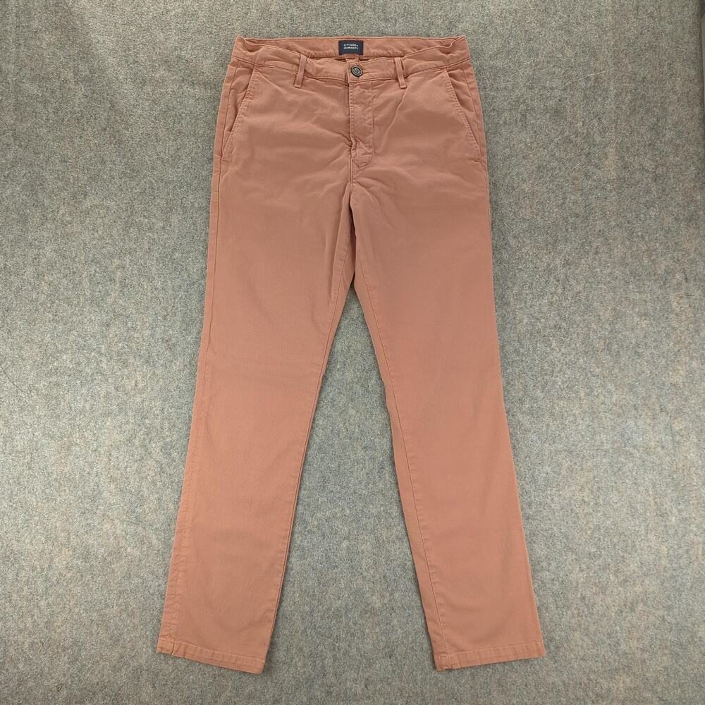 Citizens Of Humanity Pants Mens 31 Pink Chino Organic Cotton Stretch Casual